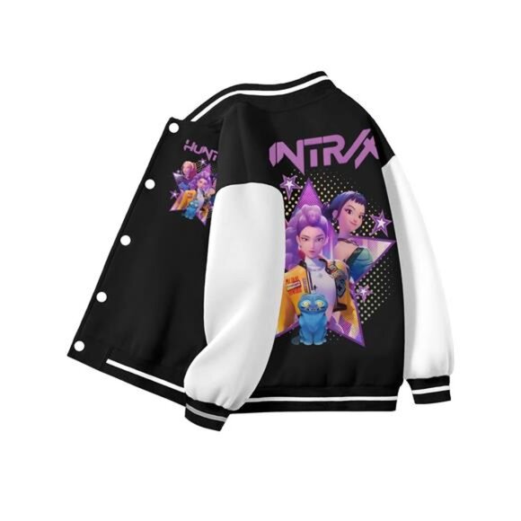 1pc Kpop Demon Hunters Officially Licensed Girls Baseball Jersey Breathable - Picture 1 of 7